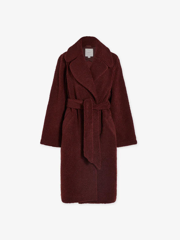 Sherpa wrap coat deals