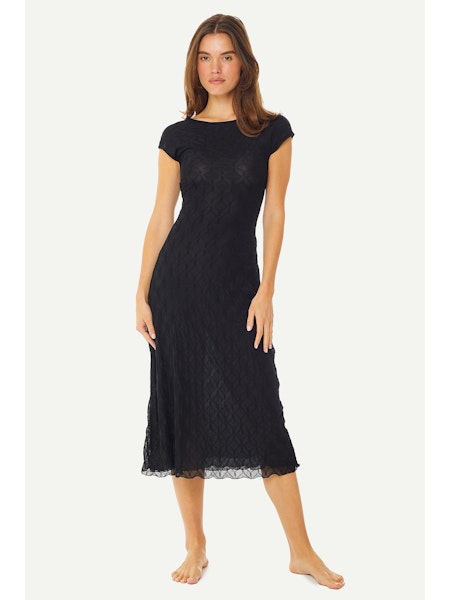 Diamond Mesh Backless Dress Black XL/XXL Diamond Mesh Backless Dress Black XL/XXL
