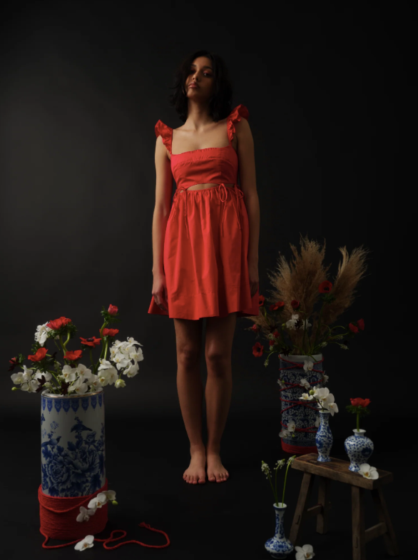 tomato red dress Tomago Dress