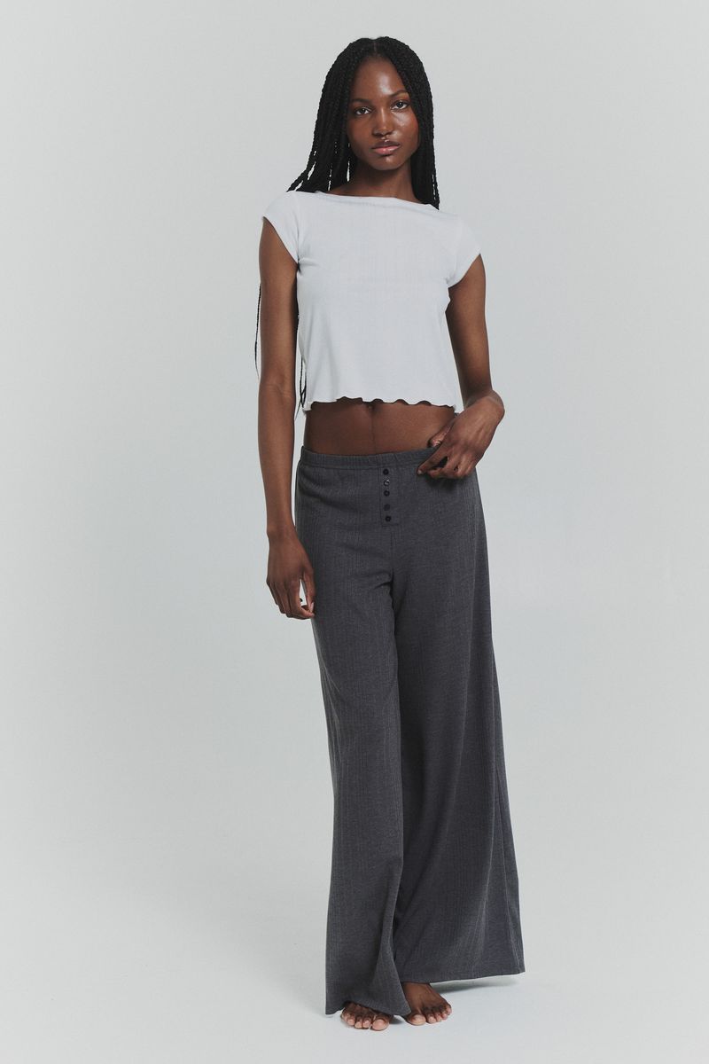 Bow Neck Short Sleeve Off White