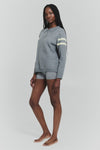 Stripe Sleeve Polo Sweater