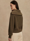 Maura Half-Zip Rib Knit Olive Knight