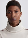 Ariana High Neck Midlayer Cement Marl/ Bitter Chocolate