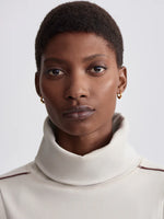 Ariana High Neck Midlayer Cement Marl/ Bitter Chocolate