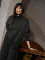 Barker High-Neck Sweat Olive Marl