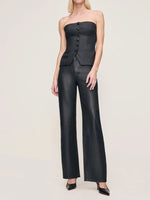 Karmine Refined Wide Leg Straight Vintage Black Coated