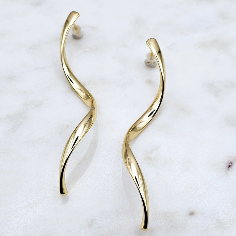 Swirl Earrings Gold