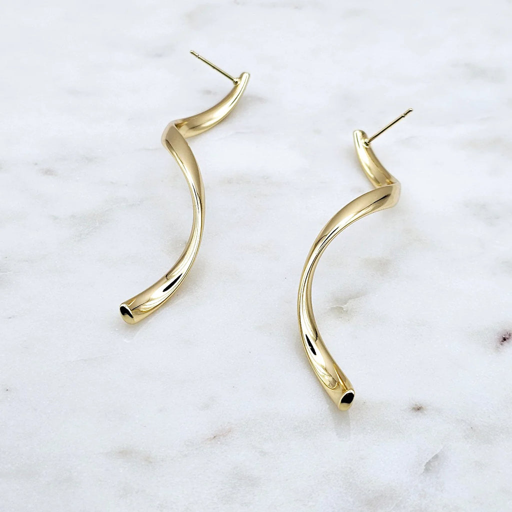 Swirl Earrings Gold