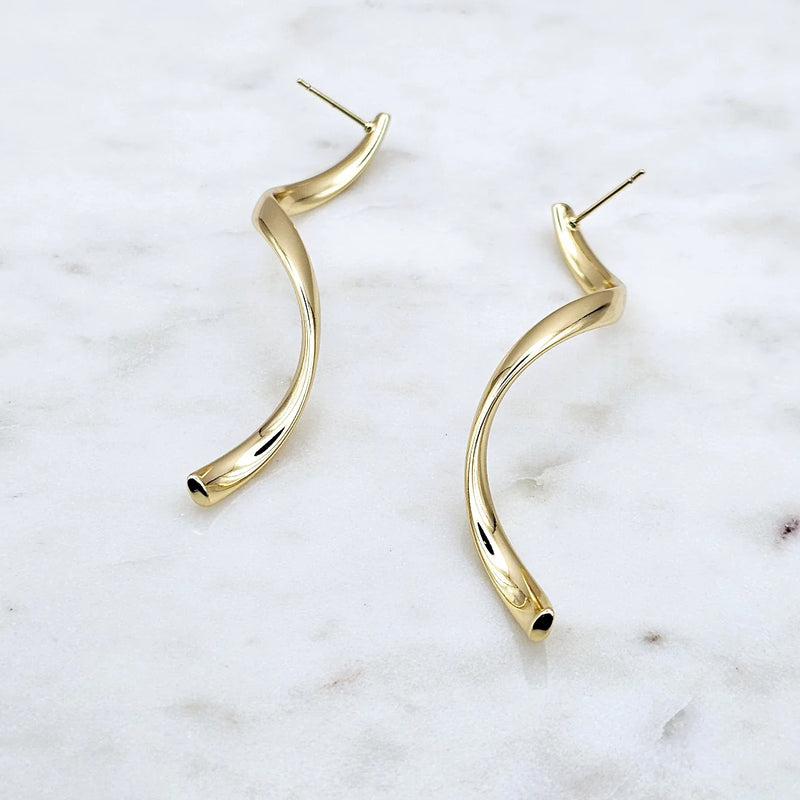 Swirl Earrings Gold