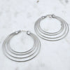Tre Wire Hoops Silver