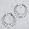 Tre Wire Hoops Silver