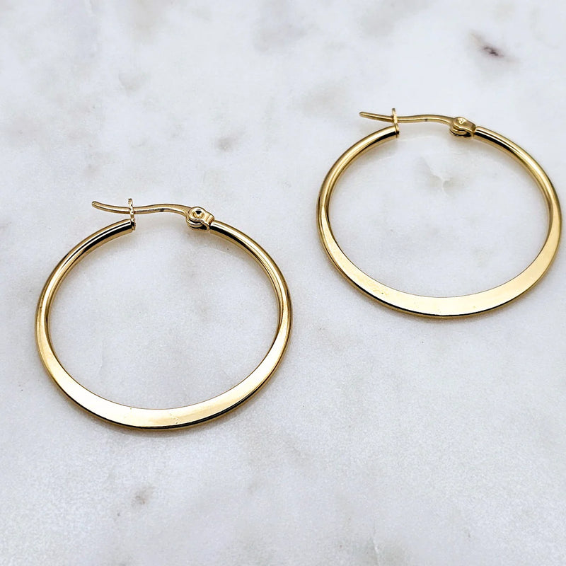 Classic Round Hoops Gold Small