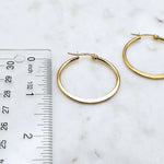Classic Round Hoops Gold Small