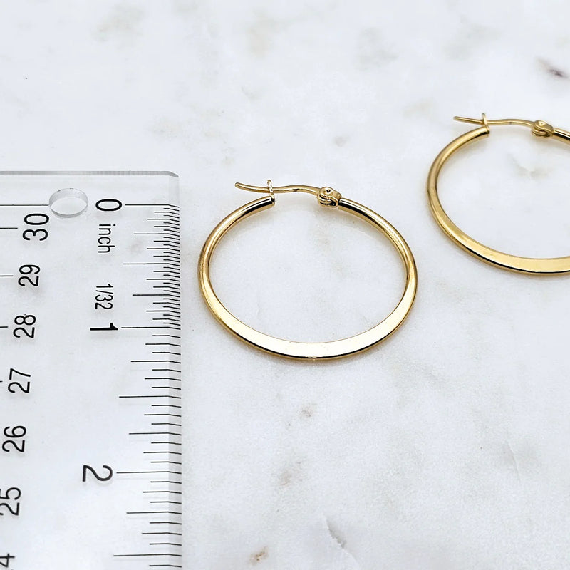 Classic Round Hoops Gold Small