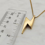 Lightning Bolt Necklace Gold