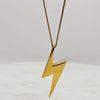 Lightning Bolt Necklace Gold