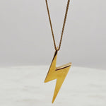 Lightning Bolt Necklace Gold