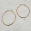 Oval Shaped Gold Hoops