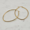 Oval Shaped Gold Hoops