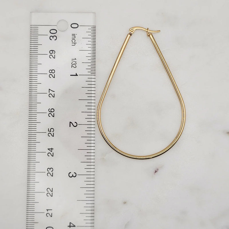 Classic Oval Hoops Large Gold
