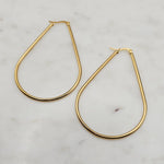 Classic Oval Hoops Large Gold