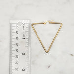 Triangle Hoops Large Gold