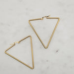Triangle Hoops Large Gold