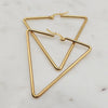 Triangle Hoops Large Gold