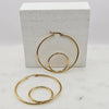 Double Loop Hoops Gold