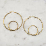 Double Loop Hoops Gold