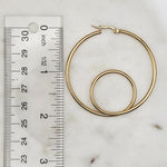 Double Loop Hoops Gold