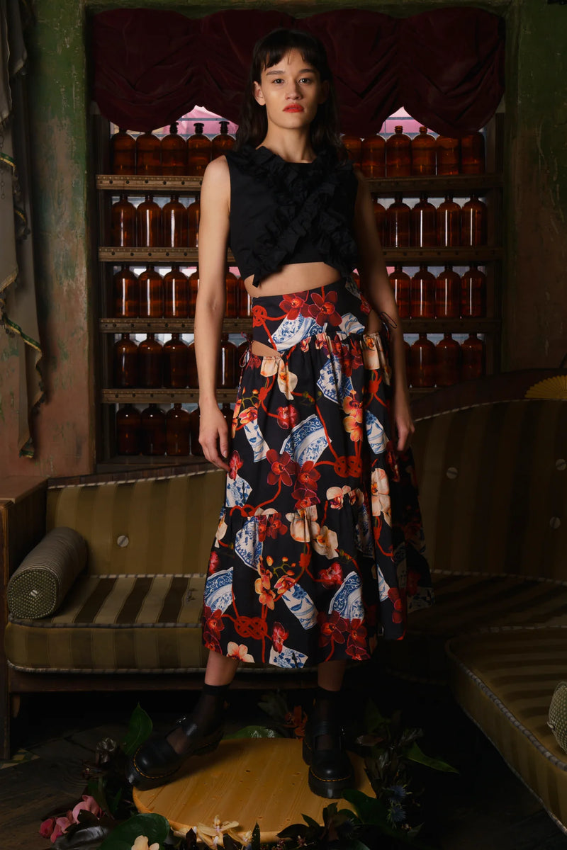 Evelyn Skirt Araki Orchid