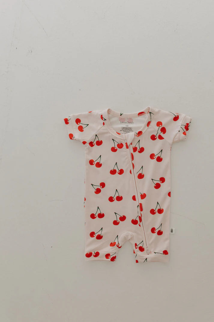 Bamboo Zip Shortie Cherry Orchard