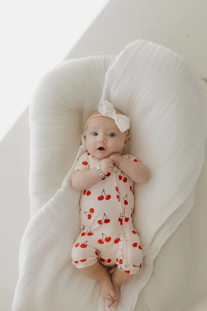 Bamboo Zip Shortie Cherry Orchard