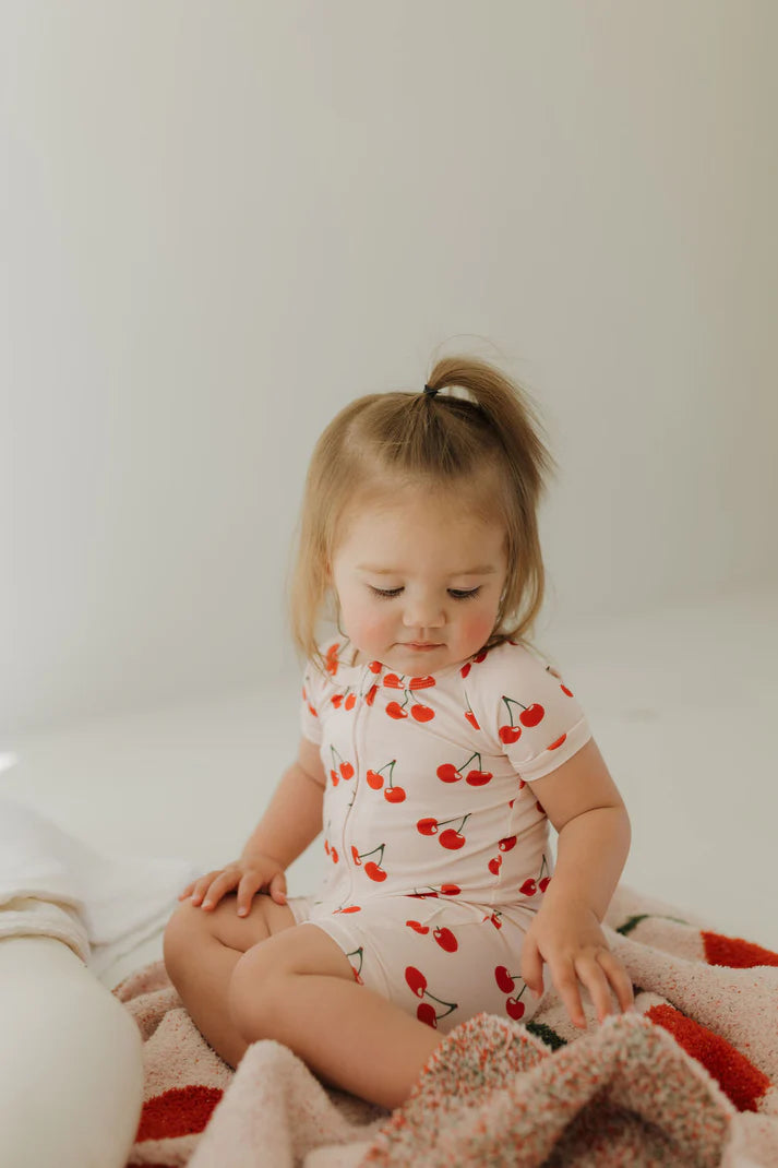 Bamboo Zip Shortie Cherry Orchard