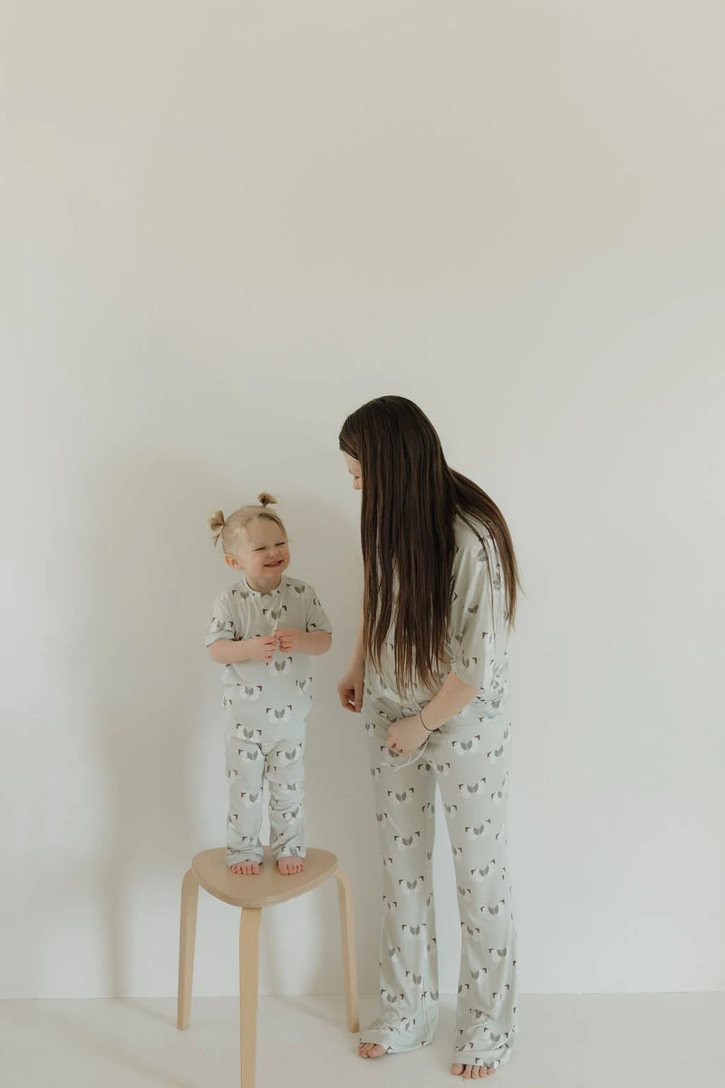 Toddler Short Sleeve Bamboo Lounge Set Butterflies