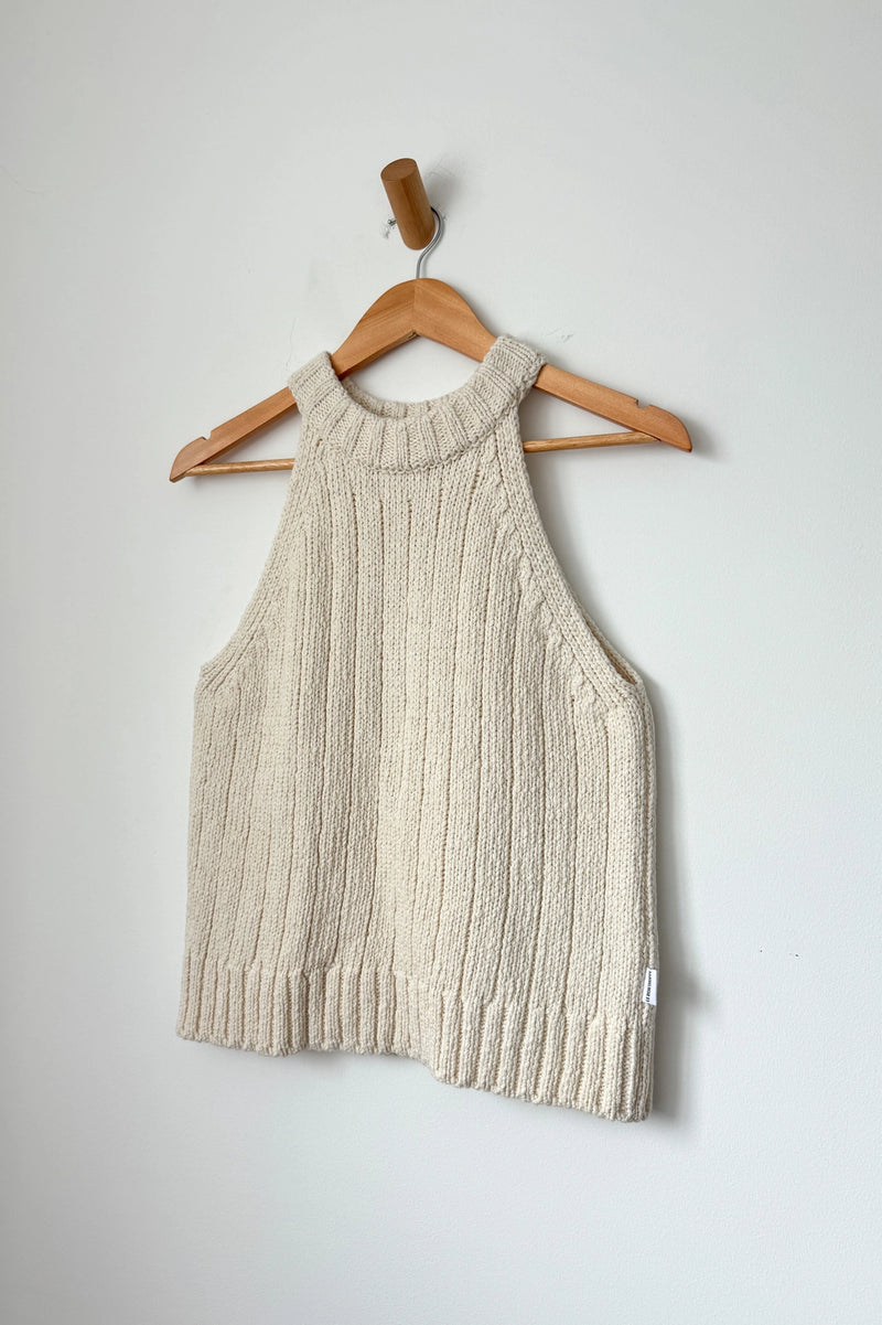 Claire Cotton Sweater Tank Ivory