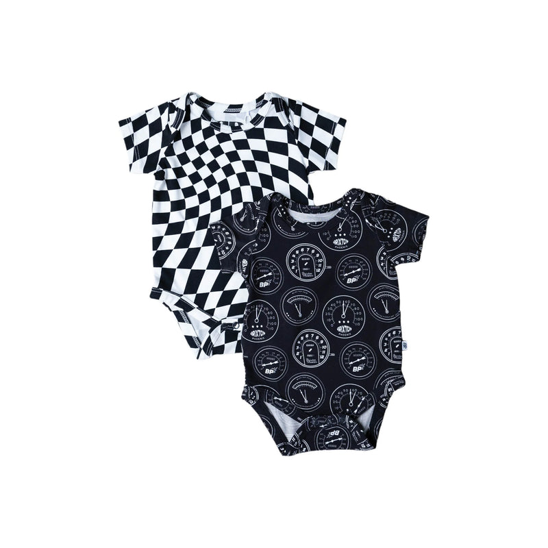 BP Racing Short Sleeve Bodysuit 2 Pack