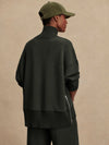 Barker High-Neck Sweat Olive Marl