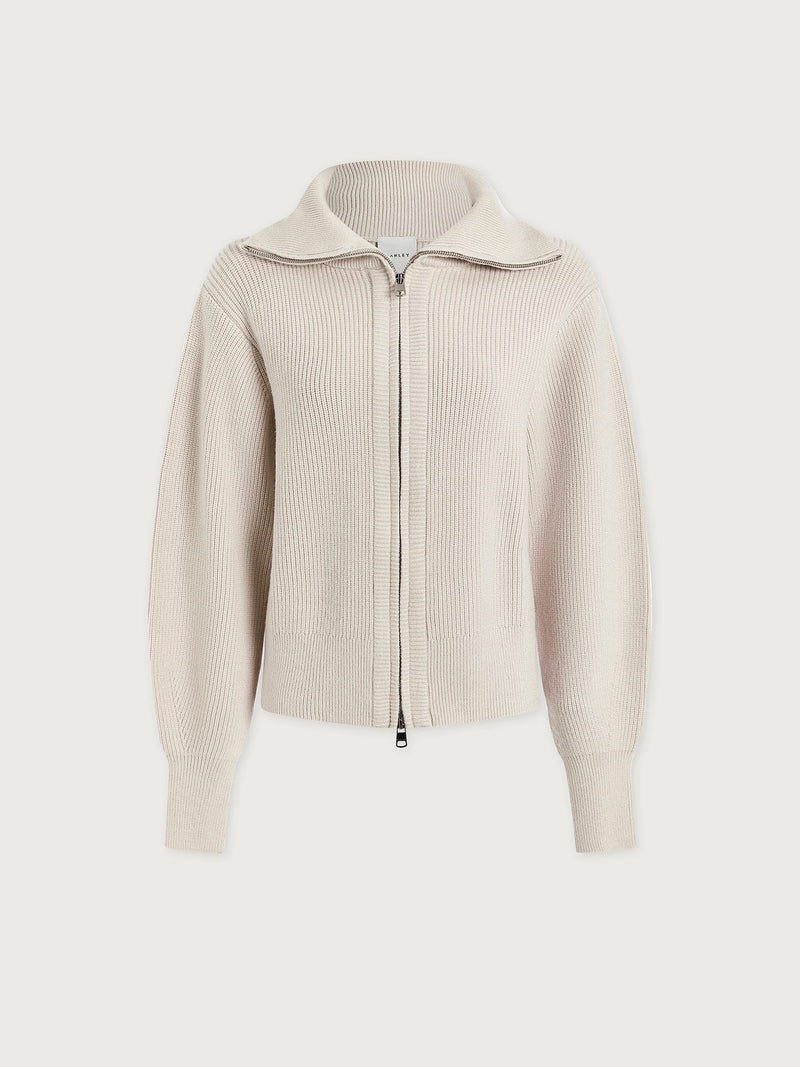 Enrico Knit Jacket Silver Birch