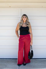 Bow Joggers Deep Red