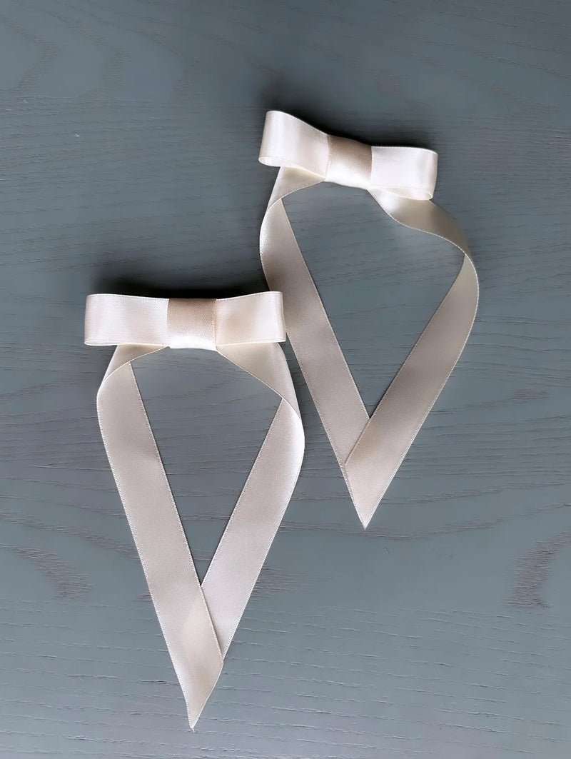Bow Clip Duo Ivory