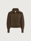 Maura Half-Zip Rib Knit Olive Knight