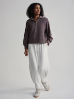 Milano Half Zip Sweat Cocoa Berry