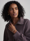 Milano Half Zip Sweat Cocoa Berry