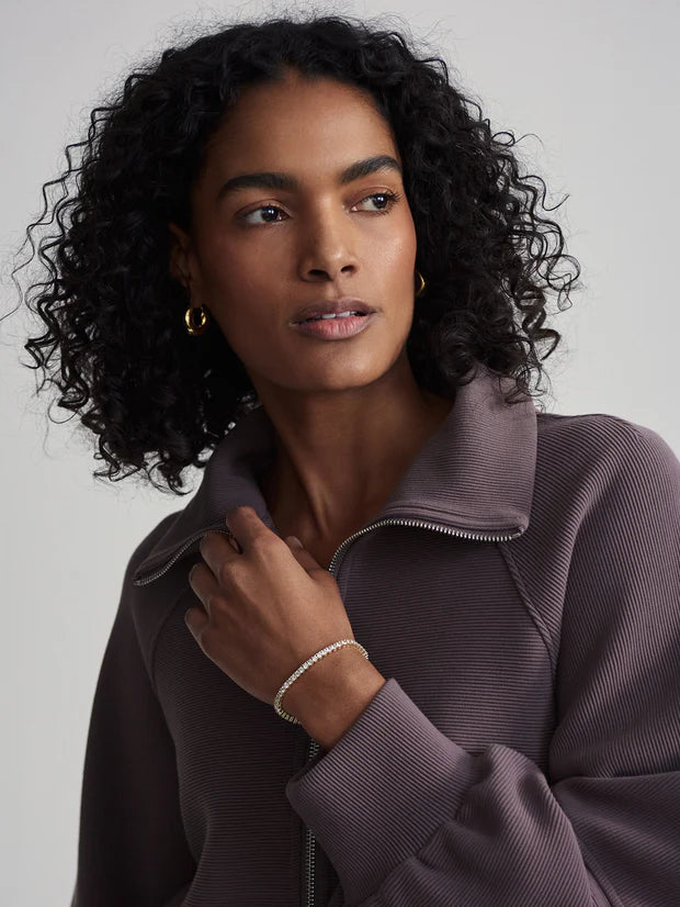 Milano Half Zip Sweat Cocoa Berry