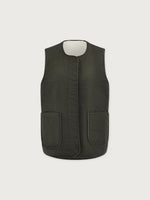 Audrea Reversible Gilet Sandshell/ Forest Night