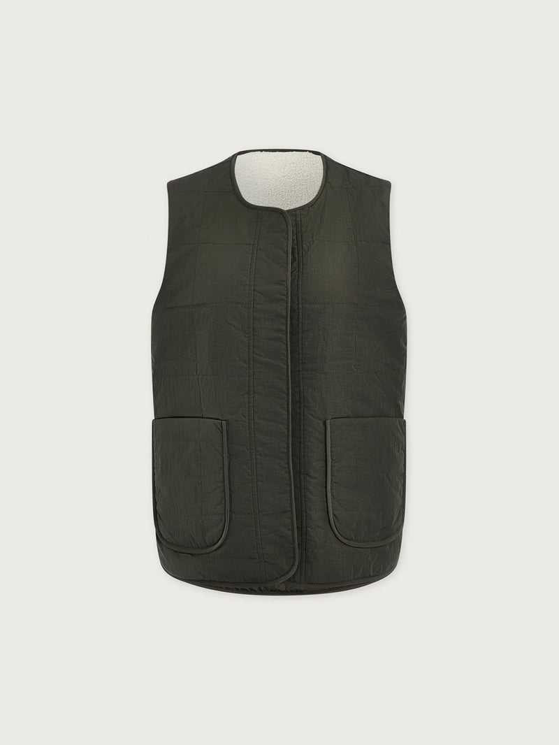 Audrea Reversible Gilet Sandshell/ Forest Night