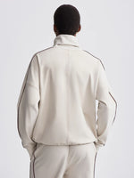 Ariana High Neck Midlayer Cement Marl/ Bitter Chocolate