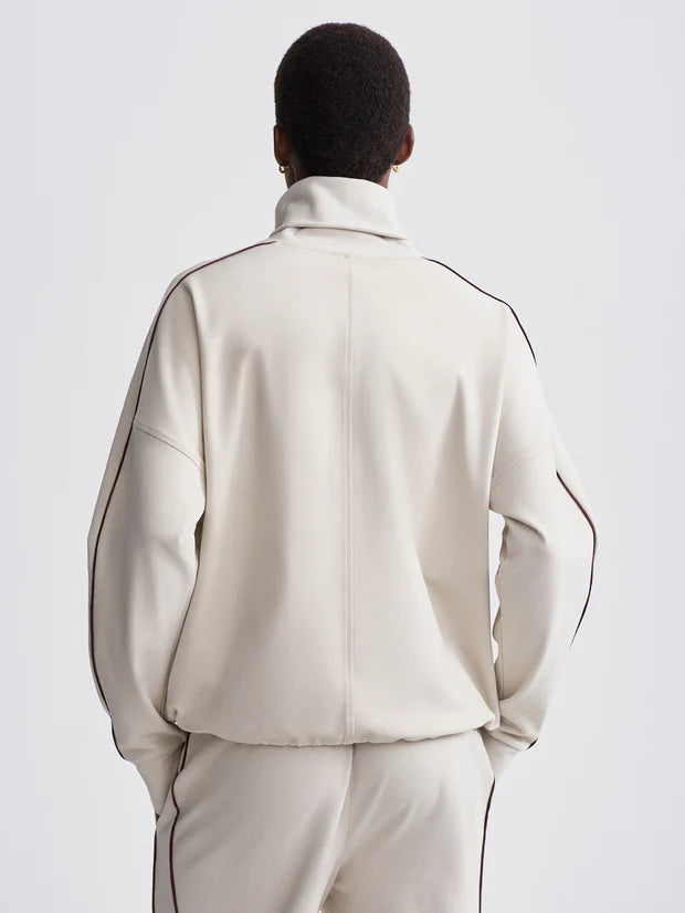 Ariana High Neck Midlayer Cement Marl/ Bitter Chocolate